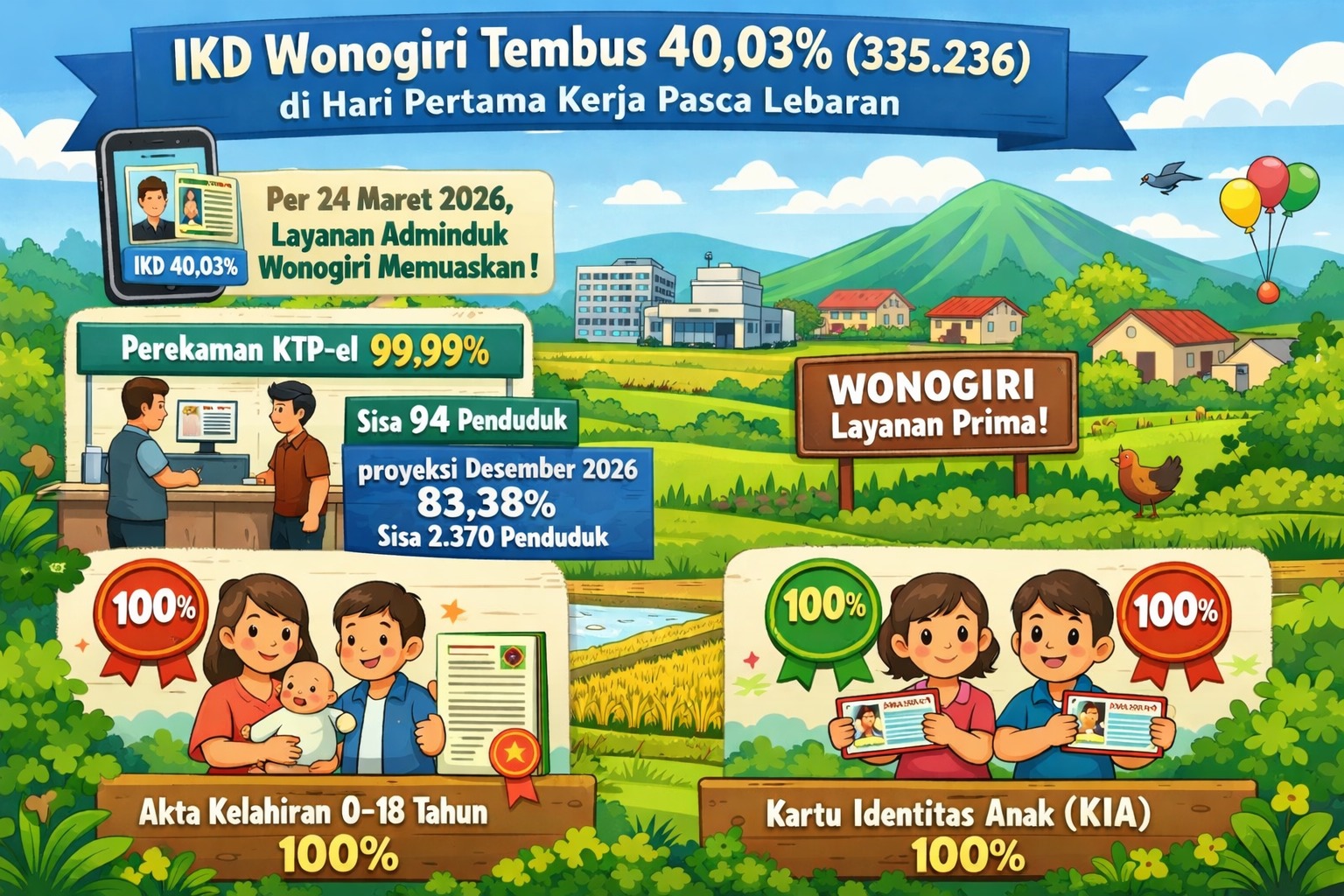 AKTIVASI IKD DI KABUPATEN WONOGIRI TEMBUS 40,03%