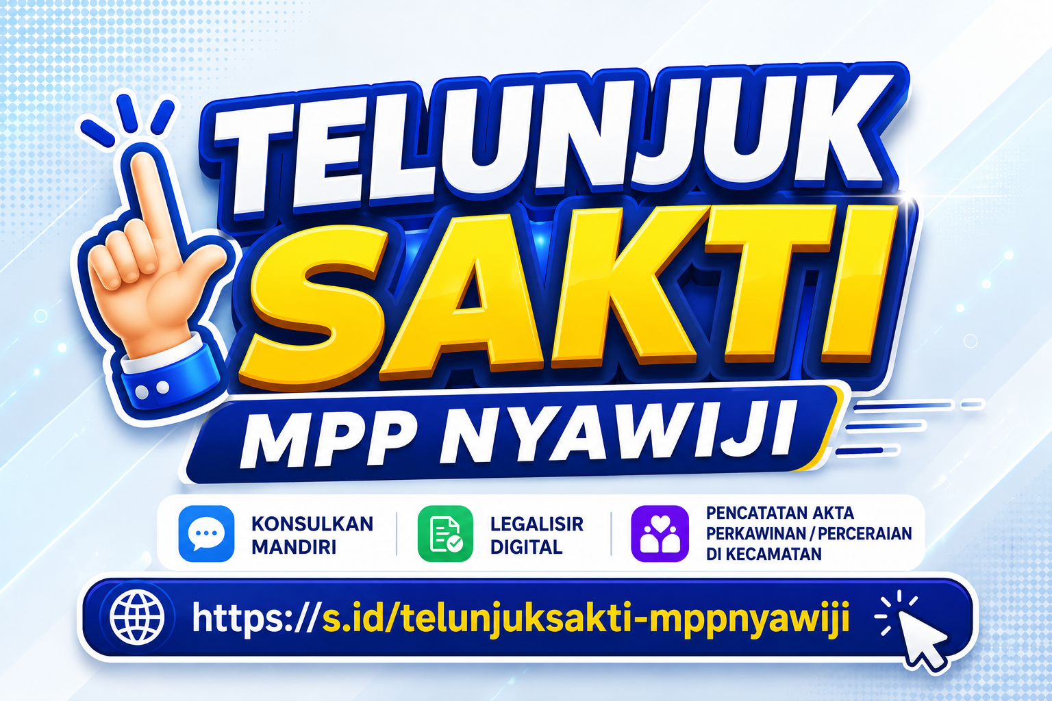 Inovasi Telunjuk Sakti MPP Nyawiji Hadirkan Konsulkan Mandiri, Legalisir Digital, dan Pencatatan Akta Perkawinan/Perceraian Di Kecamatan